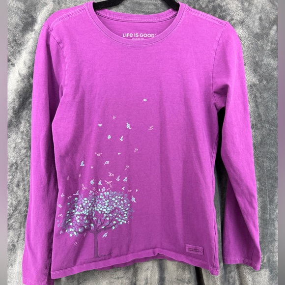 Life is Good Crusher Long Sleeve Tee   Men's   Full Color   LIG 164155 M LS FC LIG